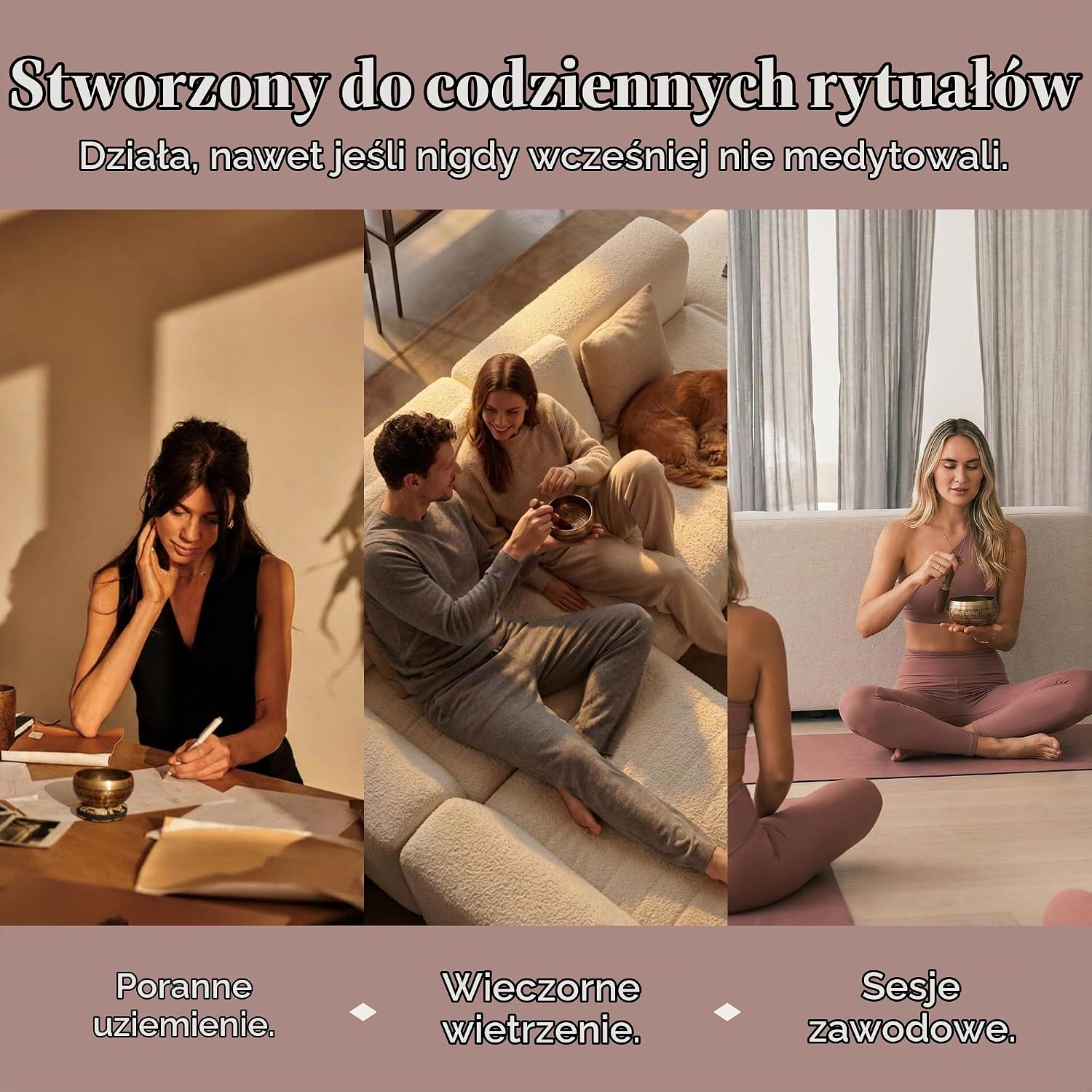 Thumbnail 6 de Silent Mind Klangschale – tybetańska misa dźwiękowa z poduszką i pałeczką