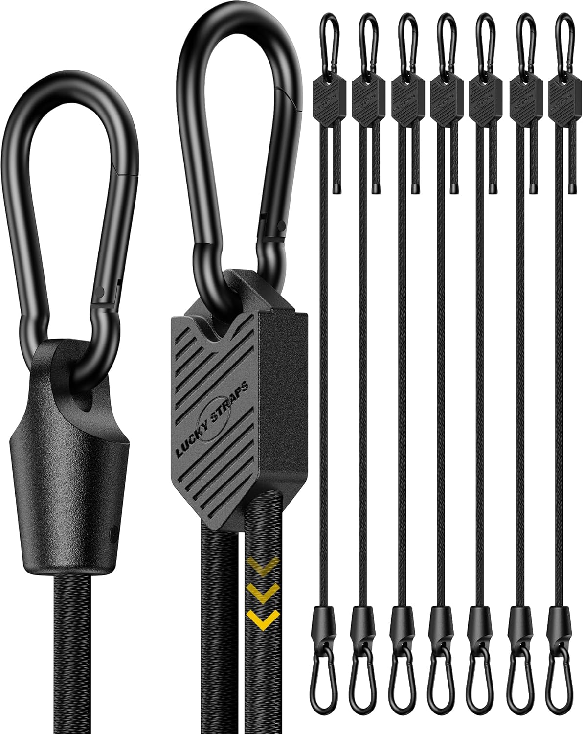 Adjustable Carabiner Bungee Cords 48 in