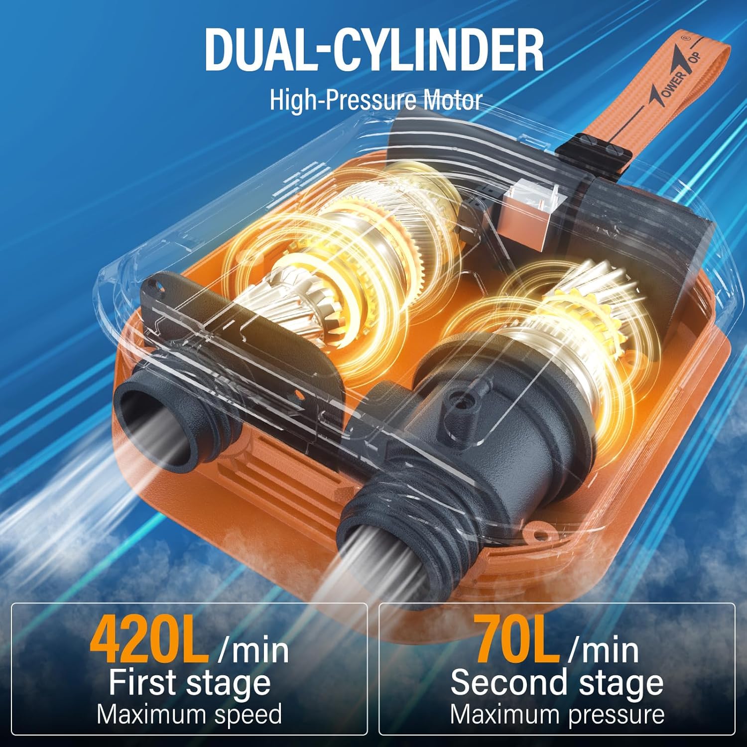 Thumbnail 2 de TowerTop Electric Paddle Board Pump 10500mAh