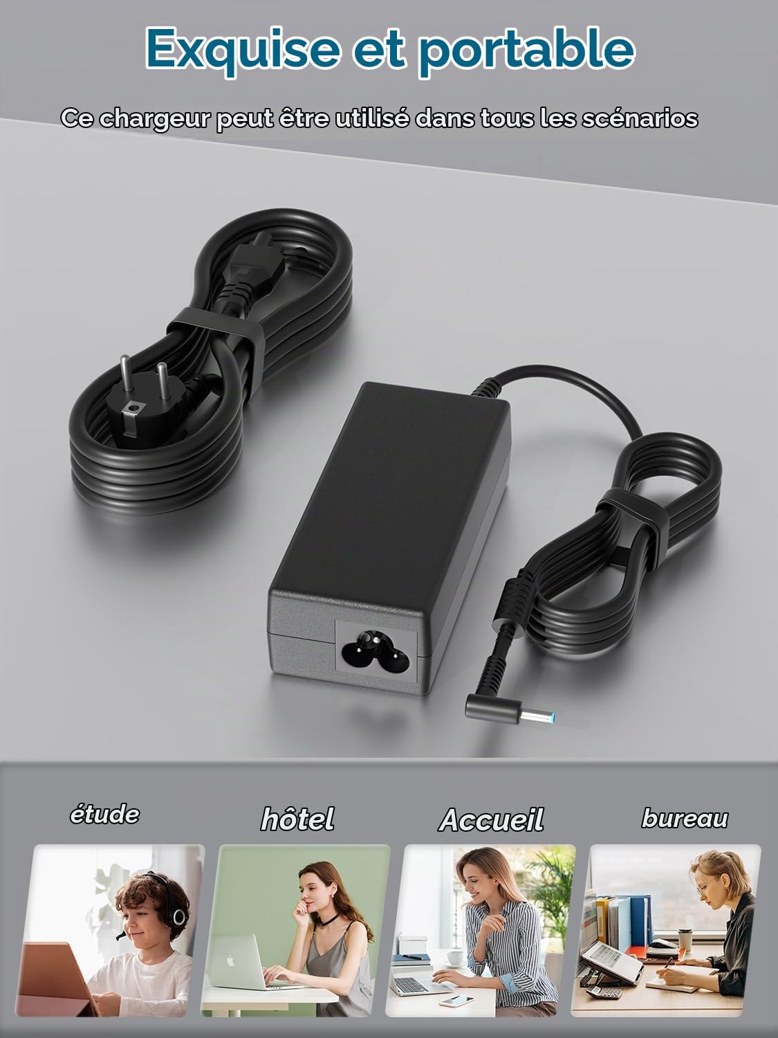 Thumbnail 6 de HSXIRQA HSXIRQA-65W laptopoplader 45 W met 4,5 mm-stekker