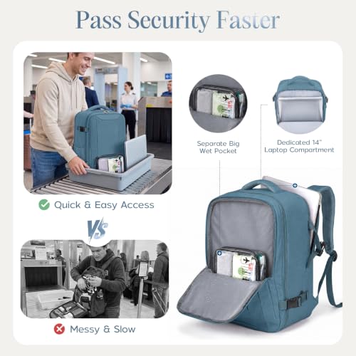 Detalle de Xkdoai for Ryanair Cabin Bag 40x30x20 Backpack with TSA Approved Clear Bag