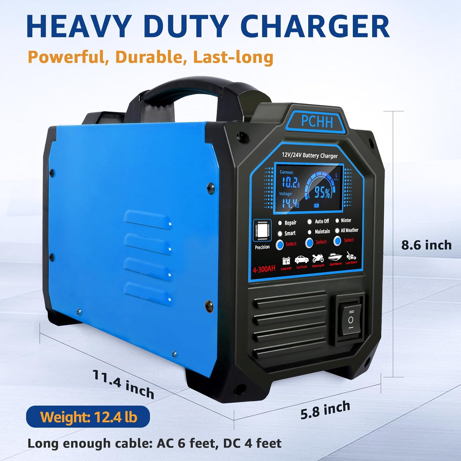 Thumbnail 5 de PCHH 12V 24V Car Battery Charger Heavy Duty