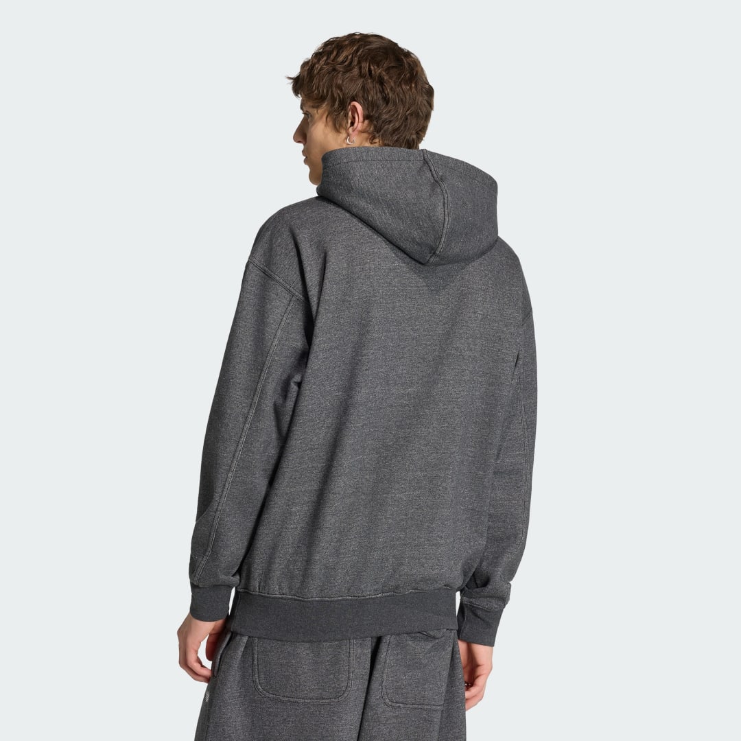 Detalle 2 de Sudadera con capucha Trefoil Essentials jaspeada de corte holgado — Adidas
