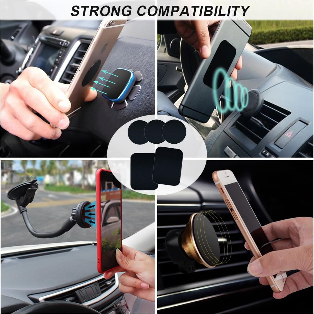 Detalle 2 de Adhesive Metal Plates for Magnetic Mounts, 5-Piece Set