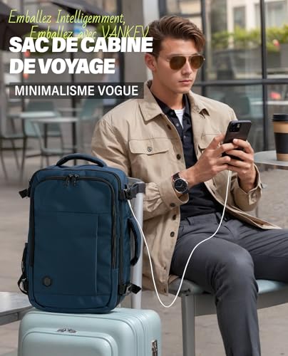 Thumbnail 1 de VANKEV Bagage Cabine 40x20x25 cm – sac à dos de voyage homologué Ryanair