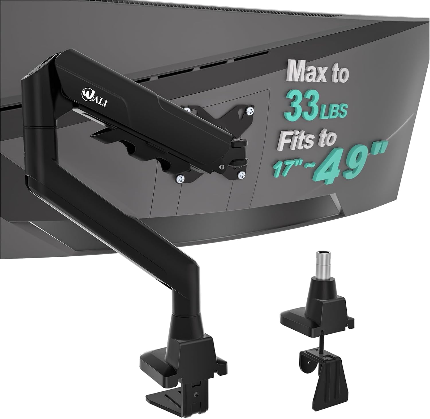 Detalle de WALI GSM001XLN Monitor Arm 33 lbs 🖥