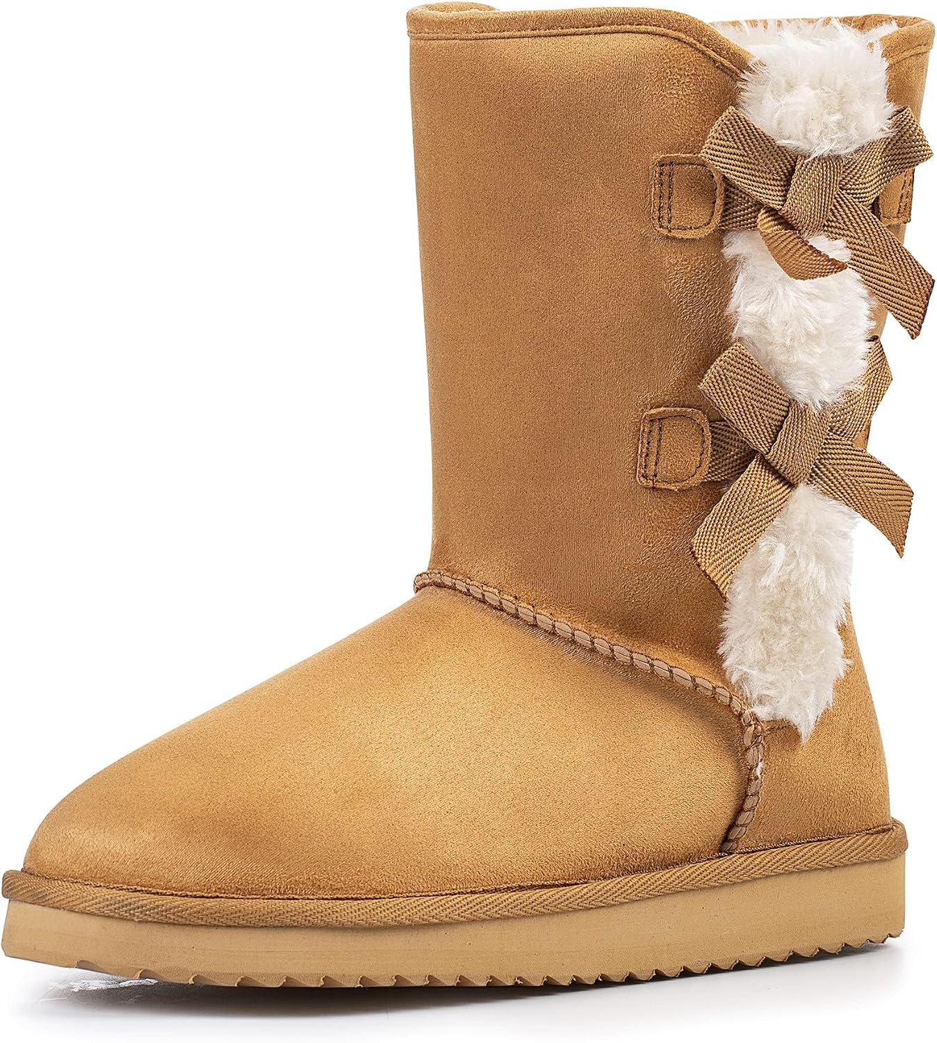 Detalle de KRABOR Women's Suede Snow Boots