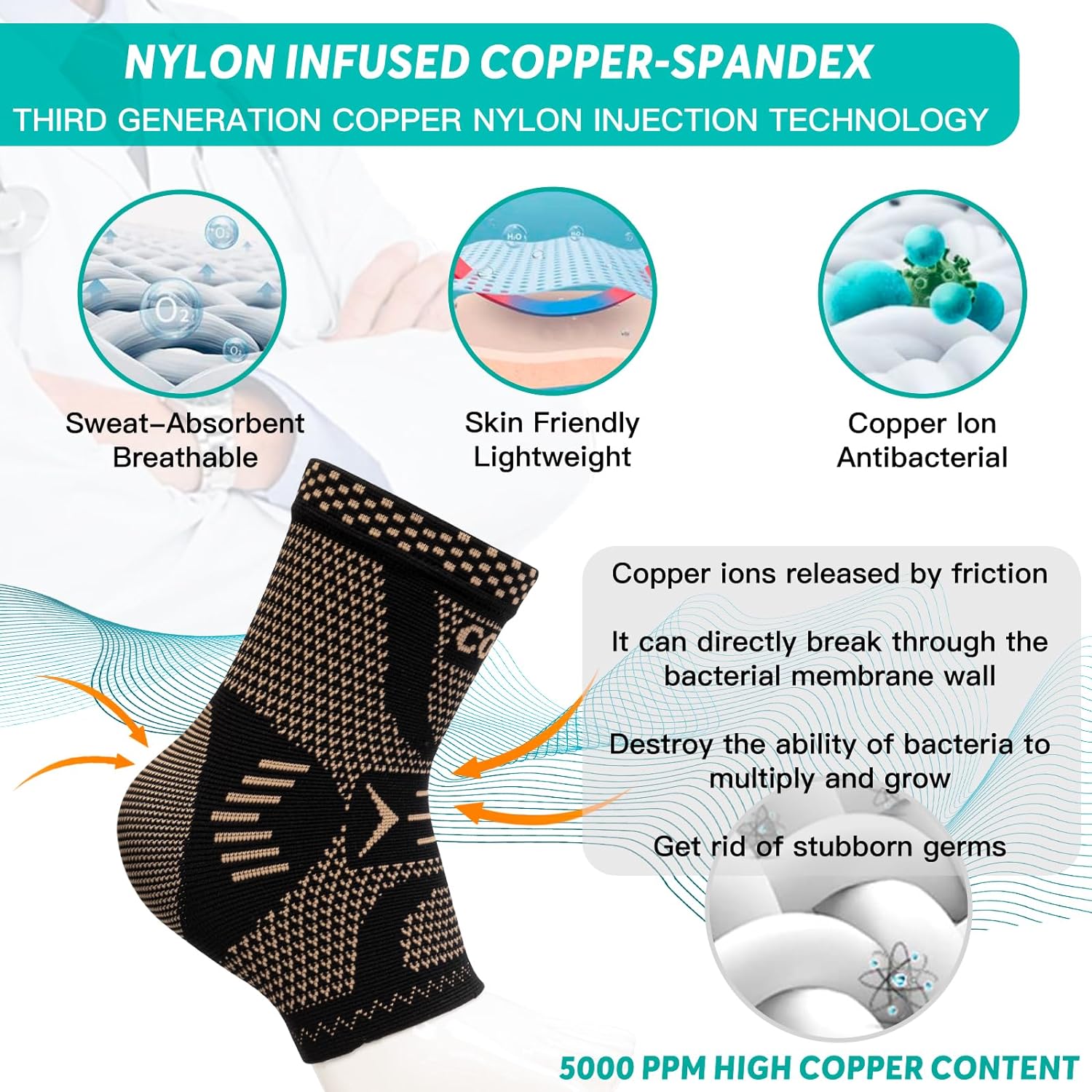 Thumbnail 1 de INDEEMAX Ankle Brace Compression Sleeve M 🩼