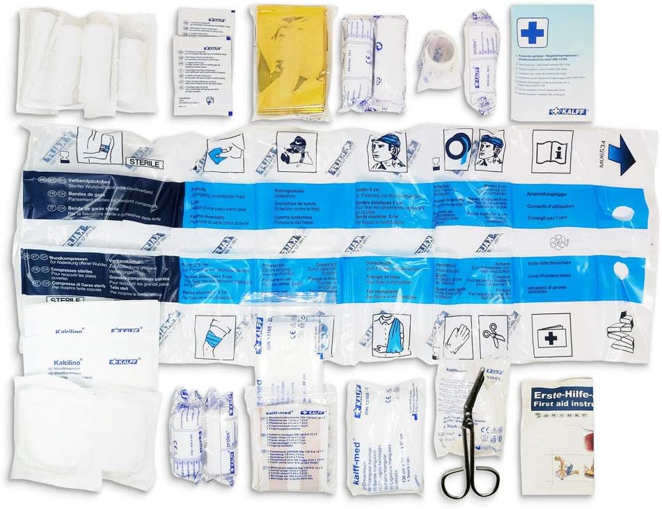 Detalle de Quattroerre 16056 Kit di Pronto Soccorso per Auto Omologato DIN 13164
