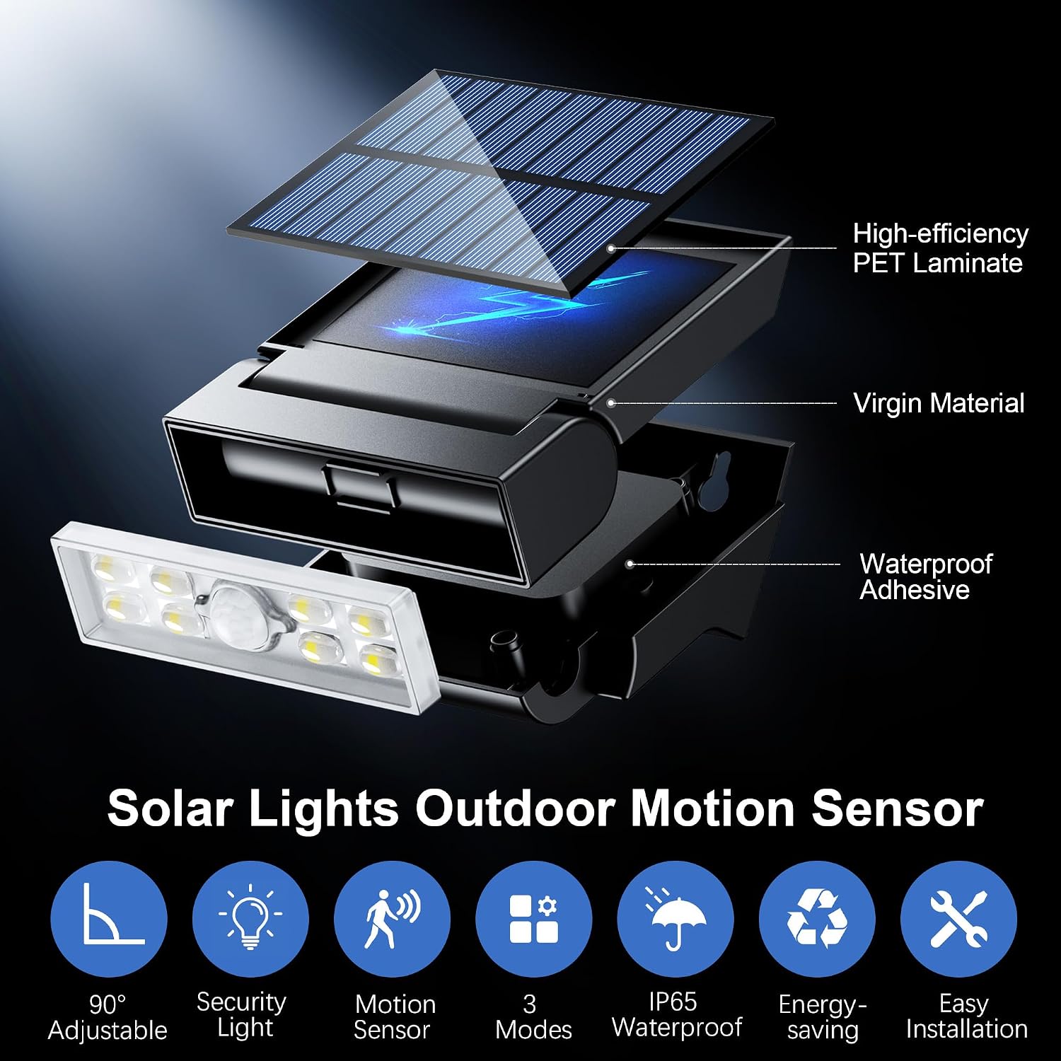 Detalle 2 de Lampada solare Giliwosy 90° LED