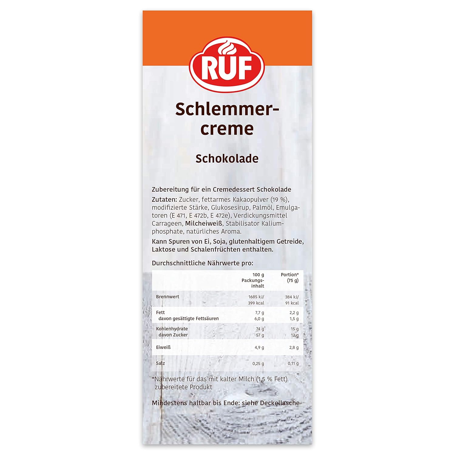 Thumbnail 4 de RUF Schlemmercreme Schokolade – Glutenfreies Dessertpulver für schnelles Schoko-Creme-Dessert (1 x 1000 g)