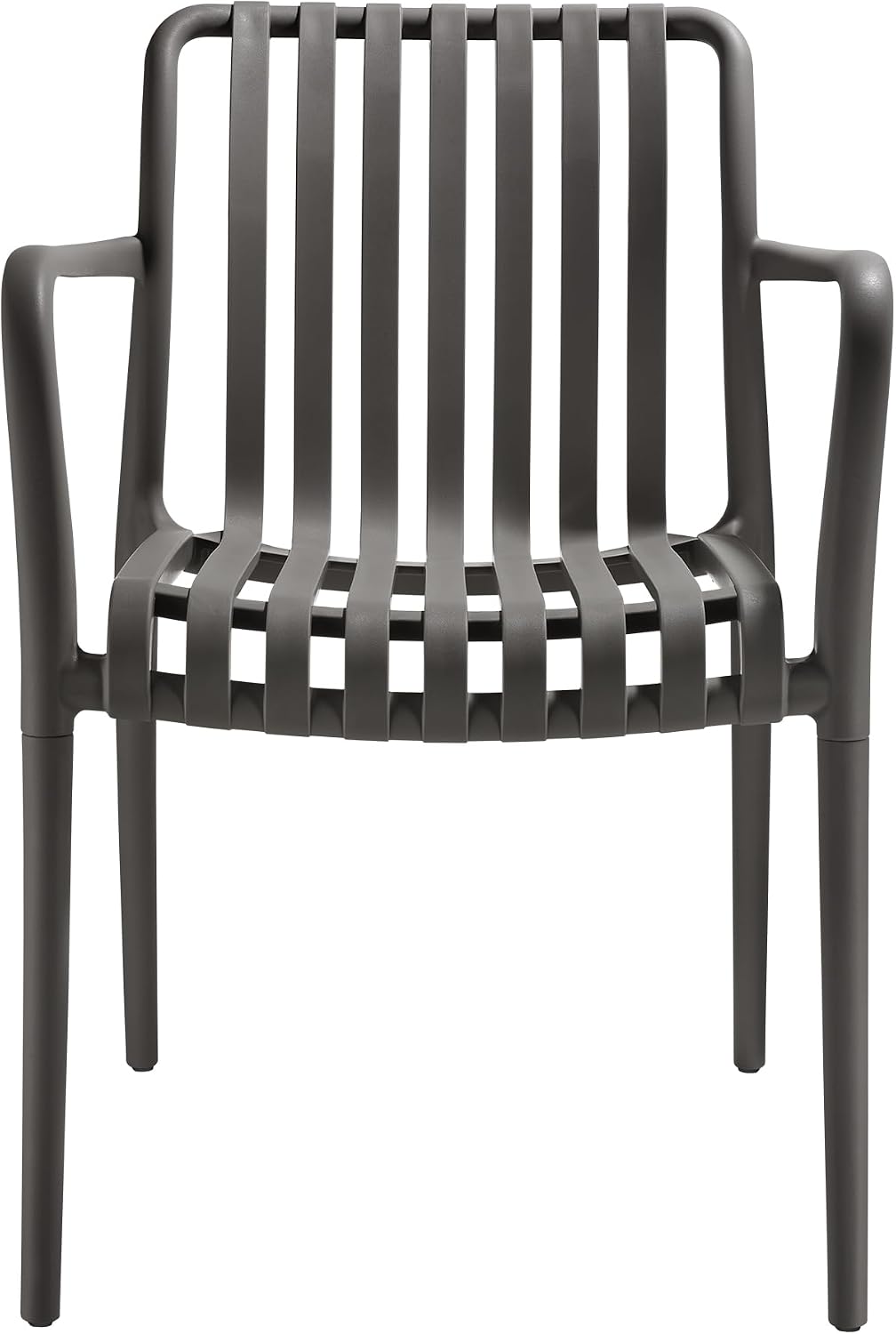 Detalle 2 de tectake ALCUDIA 406047 trädgårdsstolar, 4-pack i antracit med armstöd