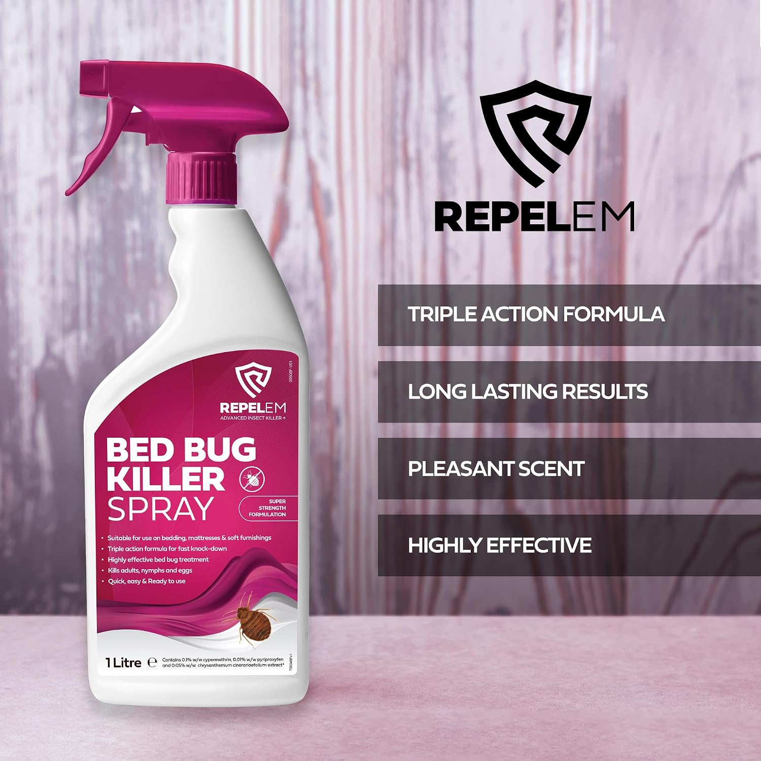 Thumbnail 2 de REPELEM Bed Bug Spray – Strong Killer for Mattresses (1L)