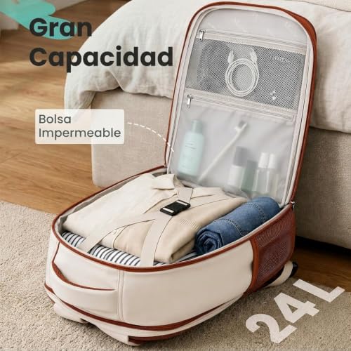 Detalle 2 de MATEIN Mochila de cabina 40x30x20 cm para Ryanair – 24 L con bolsa impermeable
