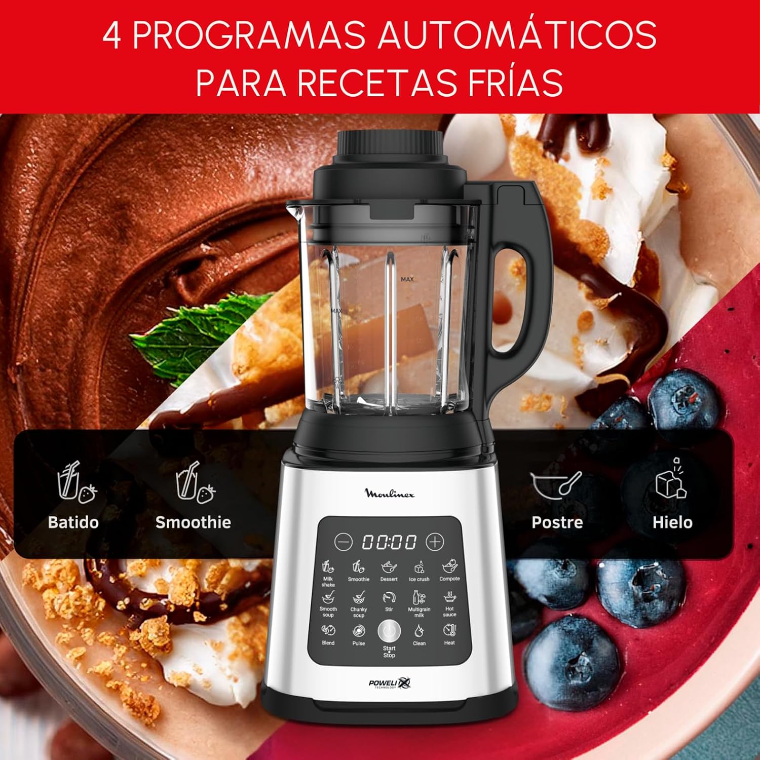 Thumbnail 2 de Moulinex PerfectMix Cook batidora 1400 W 2 L