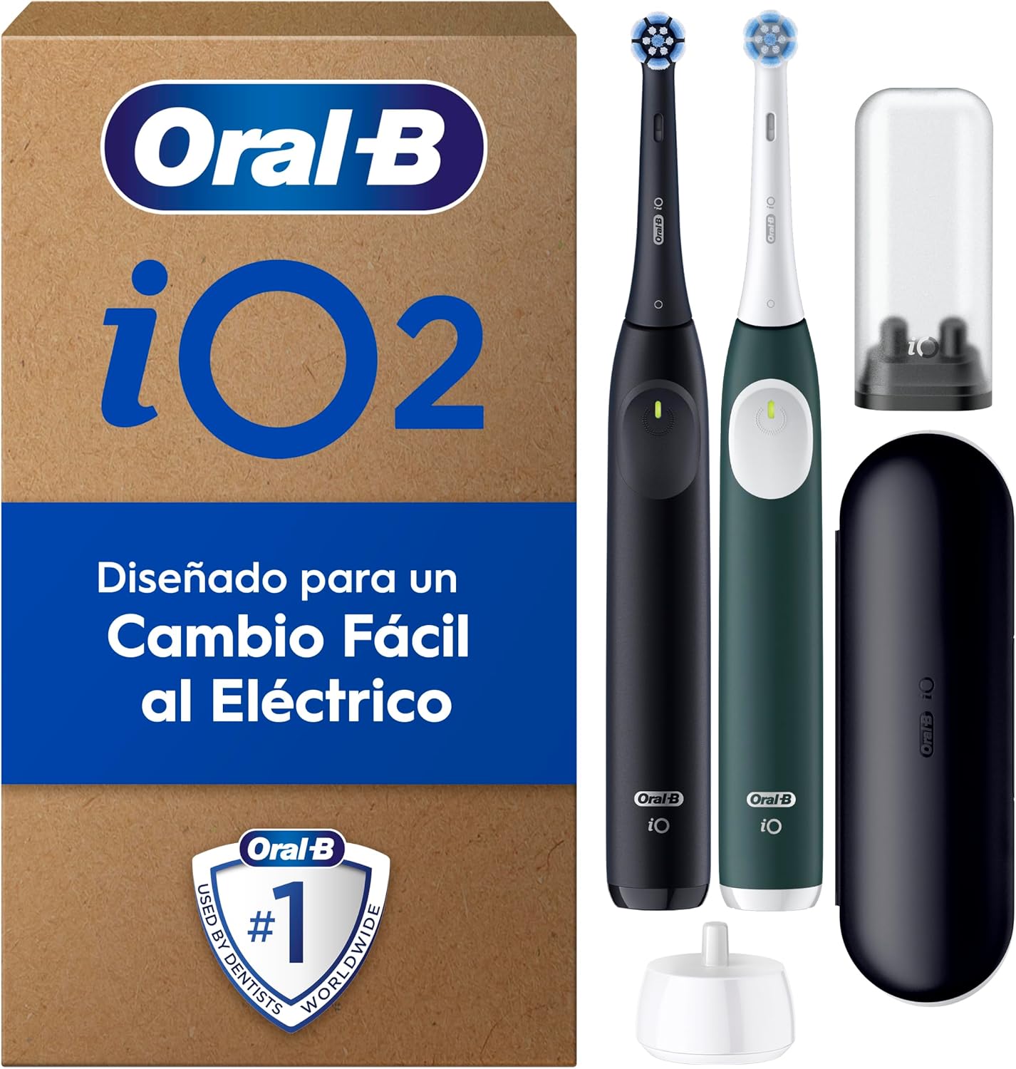 Detalle de Oral-B iO Pack 2 cepillos eléctricos 2 cabezales