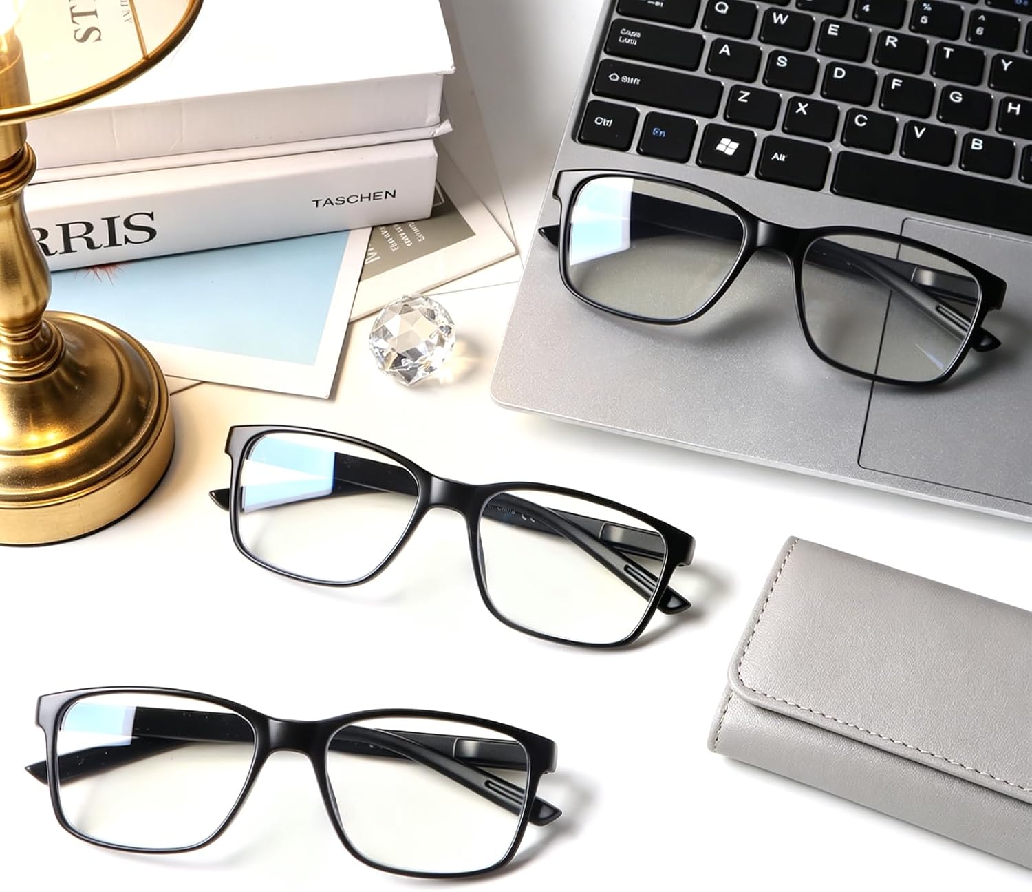 Thumbnail 5 de Kerecsen 3 Pack Reading Glasses for Men – Blue Light Blocking with Spring Hinges