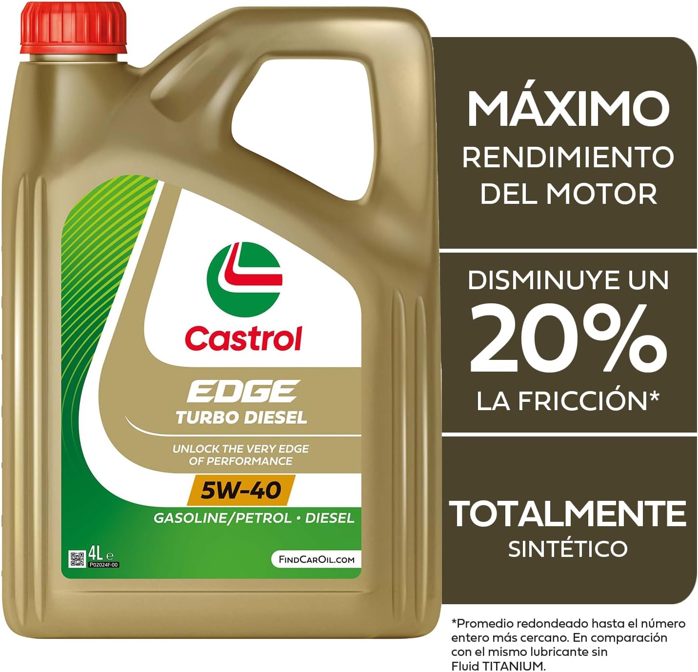 Thumbnail 2 de Castrol EDGE Turbo Diesel 5W-40 Aceite de Motor 1L