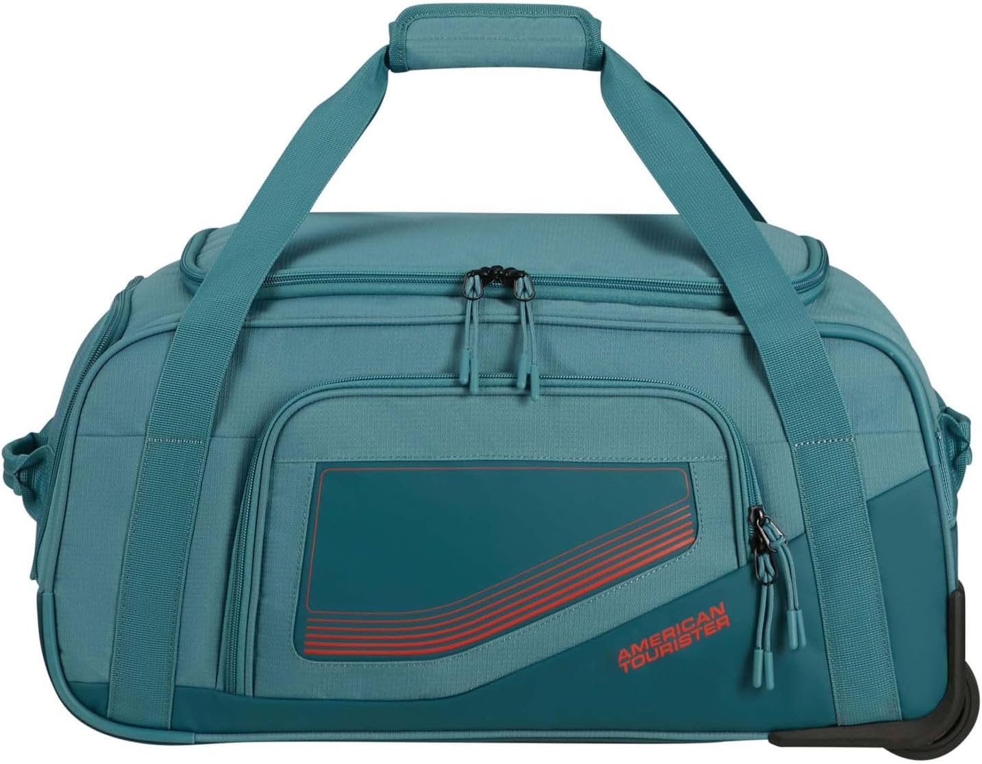 Detalle de American Tourister City Racer 55 cm 50 L borsone con ruote e scomparto scarpe, petrol