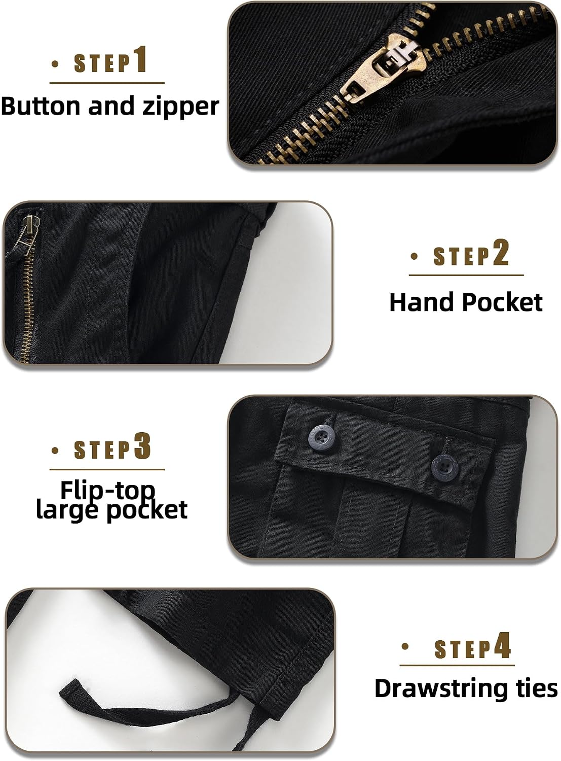 Detalle 2 de JSCARGO Women's Cargo Pants, Cotton Blend