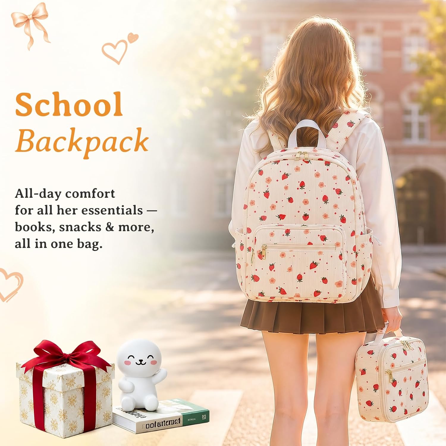 Detalle 2 de Corduroy Girls Backpack Set