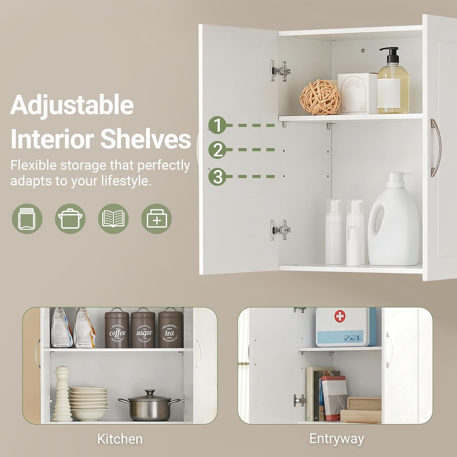Thumbnail 4 de Haotian FRG231-W wall cabinet 23.6"
