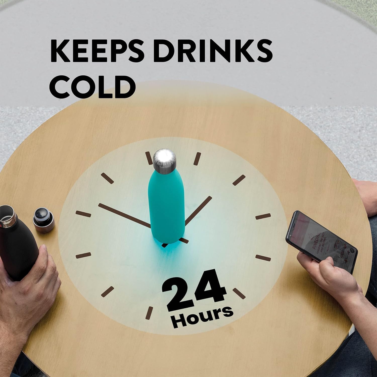 Thumbnail 1 de 2 Pack 500ml Stainless Steel Insulated Water Bottles – Leak-Proof, Shatter-Resistant (Pure Pearly White)