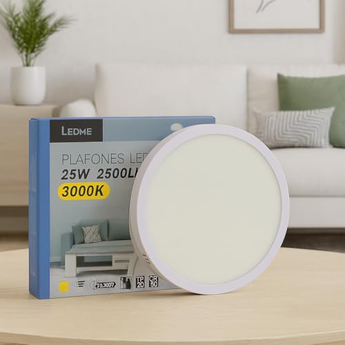 Detalle de M Ledme Panel de Superficie Serie Slim 25W (LM5246) – Luz fría 6000K, 2500 lm, IP20