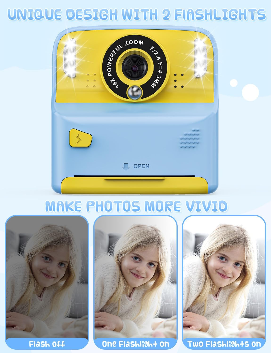 Thumbnail 3 de PHNIXGAM Cámara infantil con 2 flashes