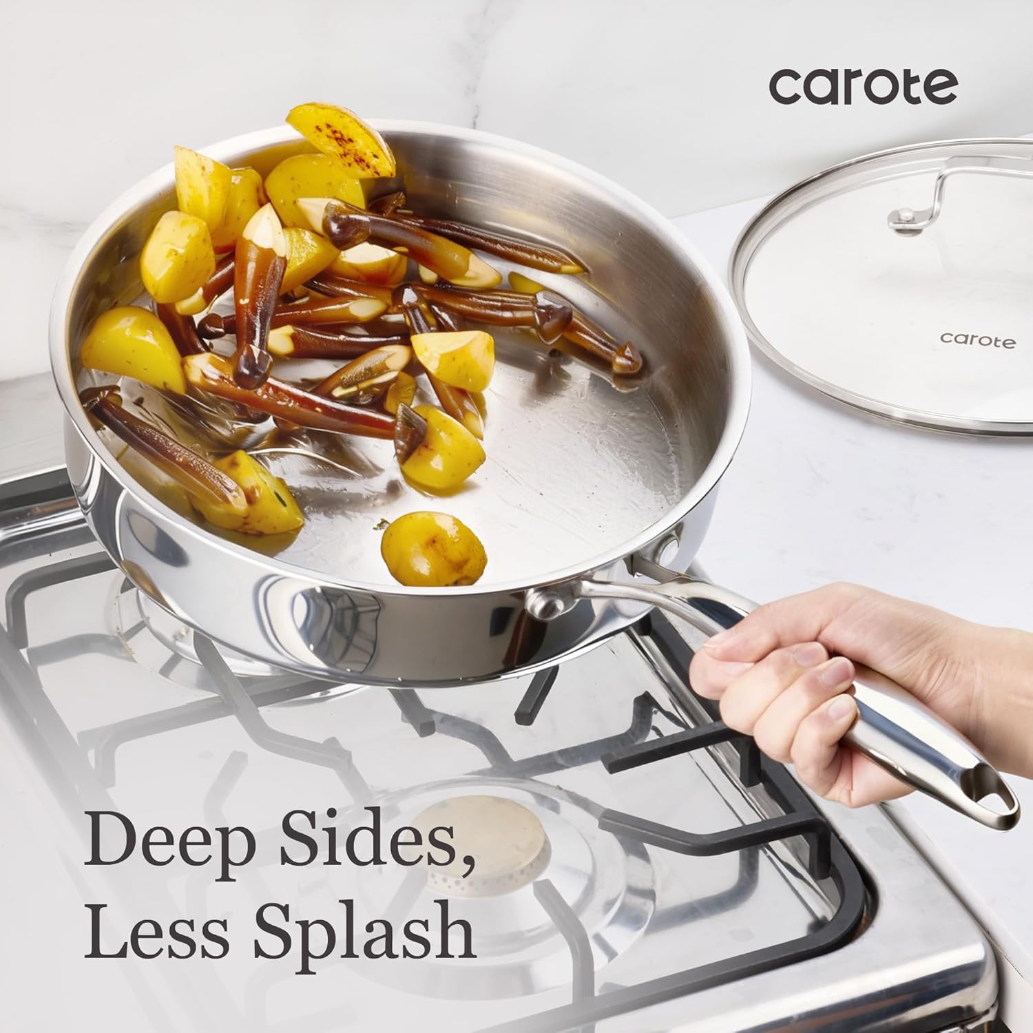 Thumbnail 4 de CAROTE 21-Piece Tri-Ply Stainless Steel Cookware Set (Pots and Pans) for Induction Cooking