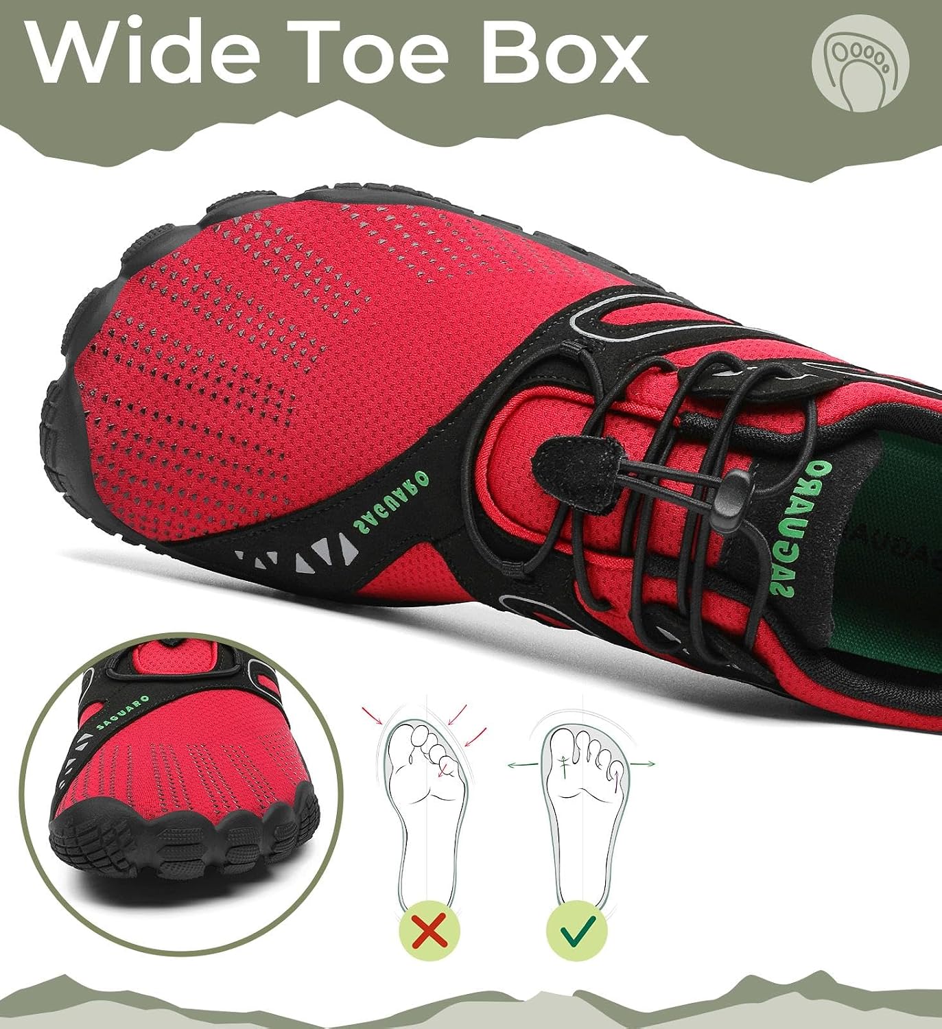 Thumbnail 1 de SAGUARO Chaussure de Barefoot Femme Homme – Shoes de pieds nus