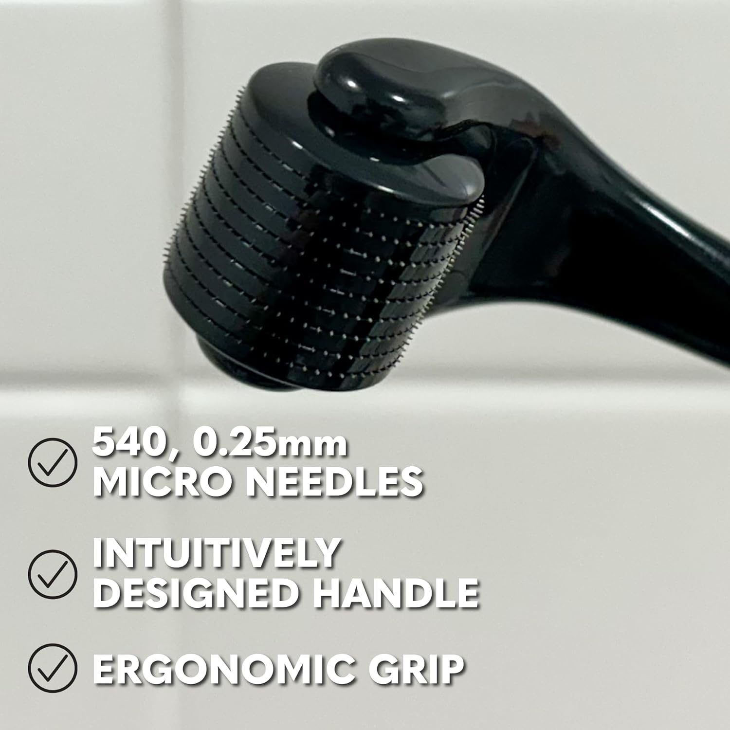 Thumbnail 2 de The Beard Club Derma Roller & Cleansing Spray Kit (540 Titanium Microneedles) – At-Home Microneedling for Beard, Scalp & Face