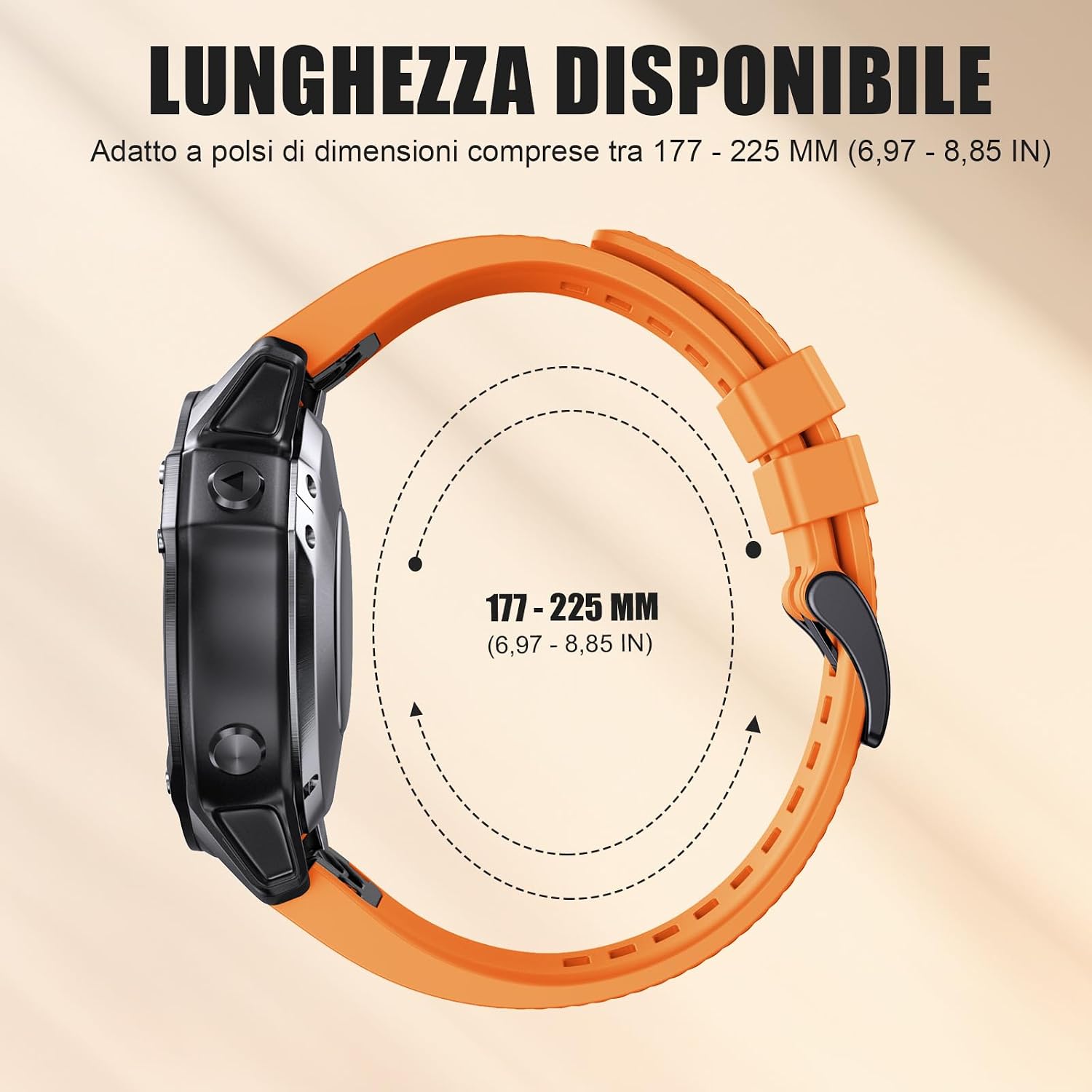 Detalle de Cinturino 22 mm per Garmin Fenix, Forerunner, Instinct, Epix e altro: stile e comodità quotidiana