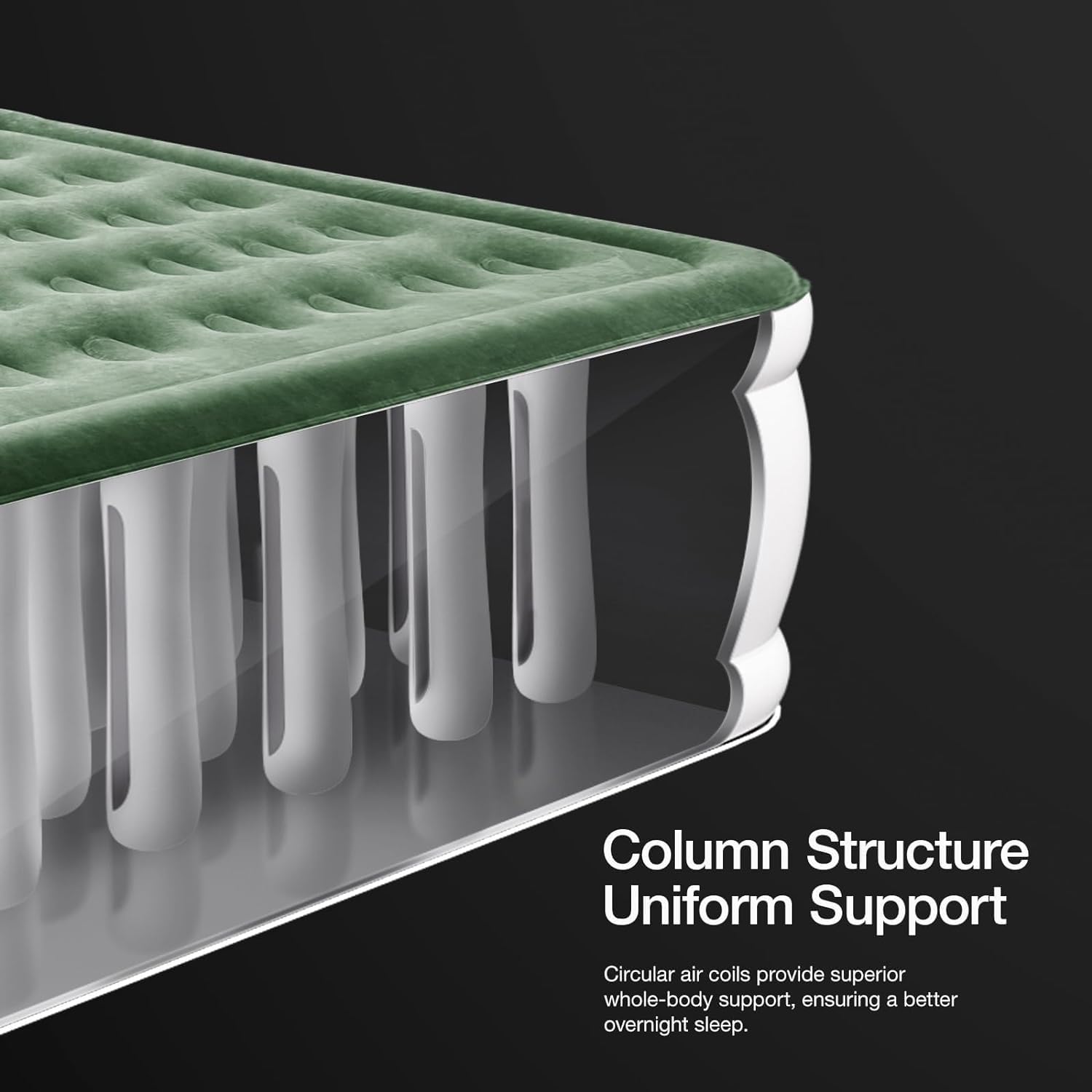 Thumbnail 2 de Zearna Single Air Bed with Built-In Pump (190x100x40cm): Quick Inflation, Stable Support