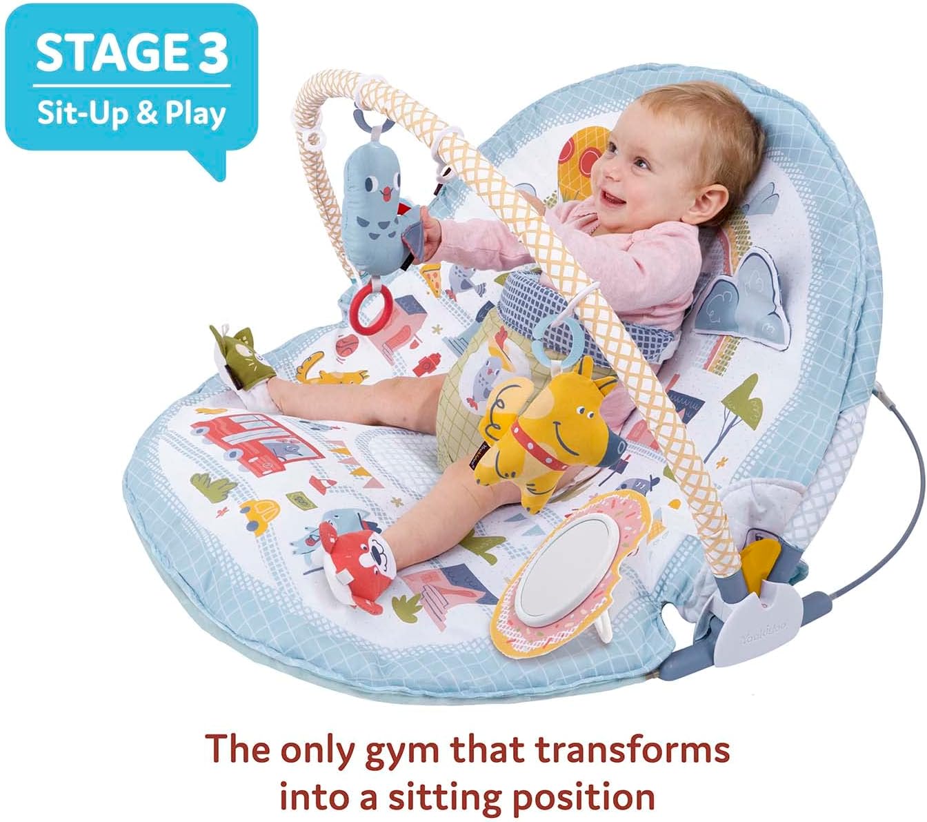 Thumbnail 3 de Yookidoo Baby Gym Urban Lay to Sit-Up Playmat (3-in-1) for 0–12 Months