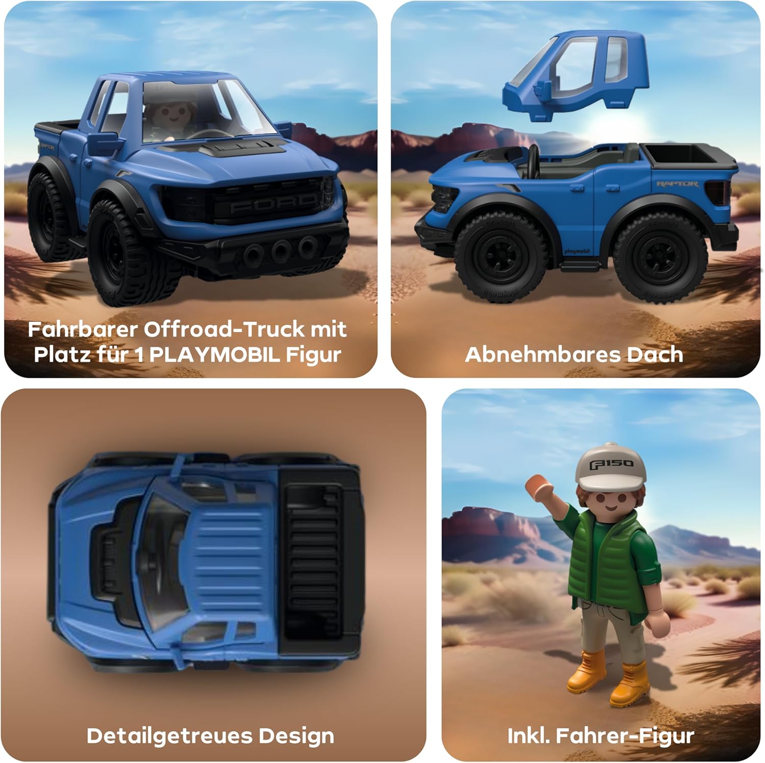 Detalle 2 de PLAYMOBIL Ford F-150 Raptor Modellauto 71858