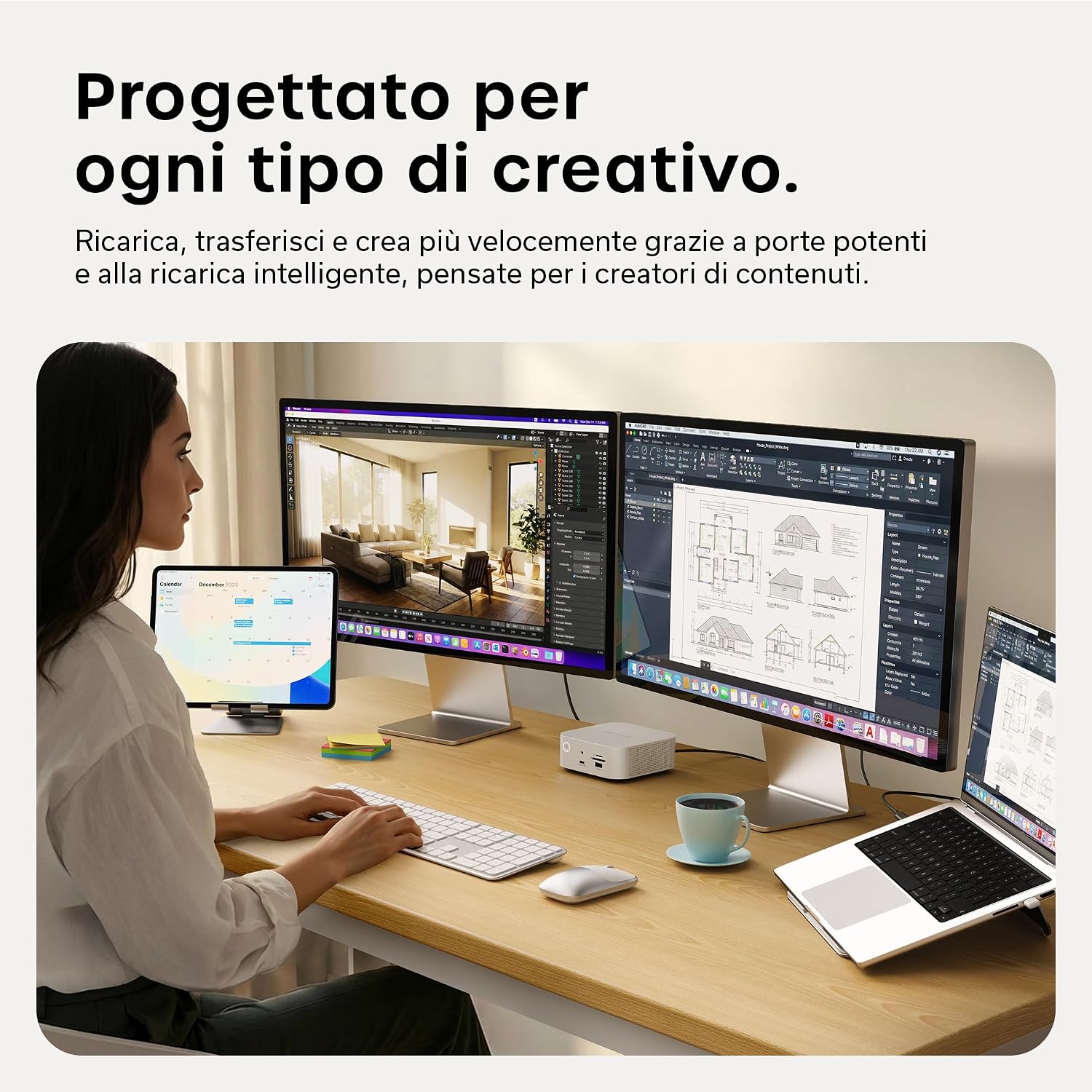 Thumbnail 6 de SATECHI Thunderbolt 5 CubeDock: docking station 13 in 1 con raffreddamento attivo e supporto multi-schermo fino a 8K