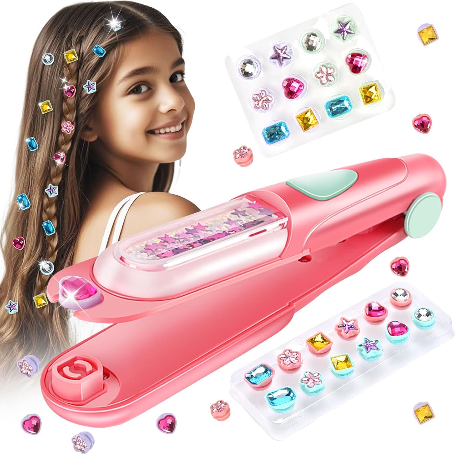 Detalle de kidzkube Hair Gem Stamper Kit Ages 3-12 🎀