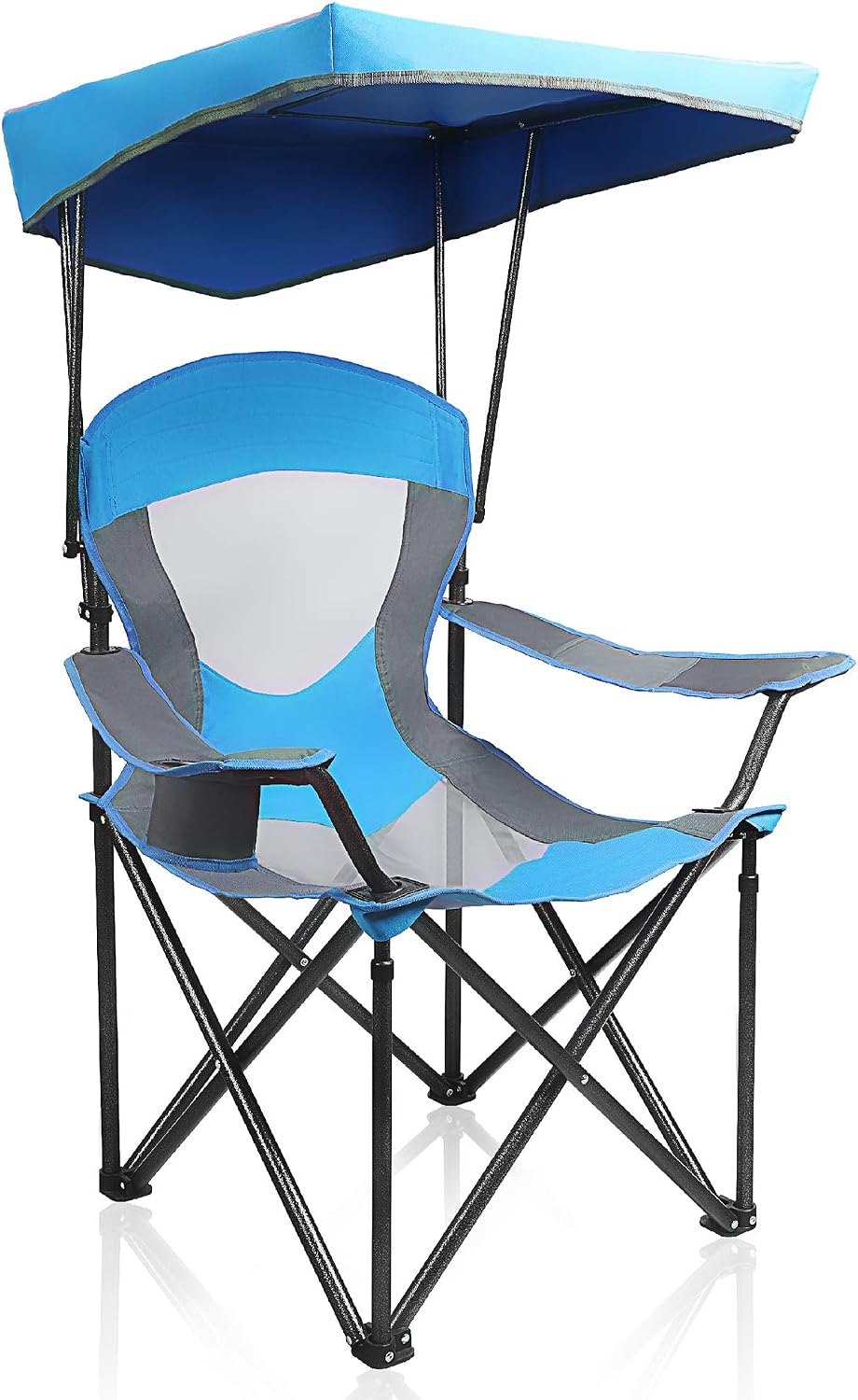 Thumbnail 1 de ALPHA CAMP Heavy Duty Canopy Camping Chair (Enamel Blue) – 350 lb Capacity, 2-Pack