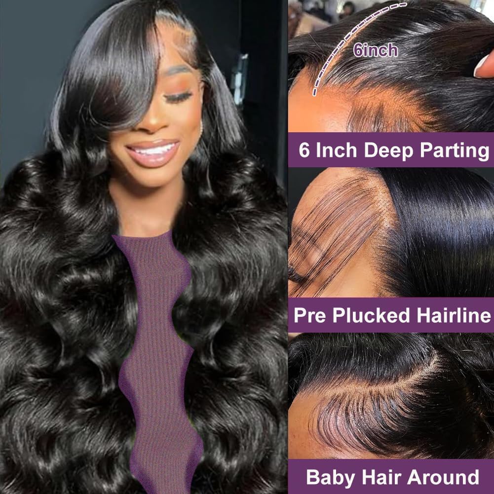 Thumbnail 1 de VXCVAE 30 Inch 13x6 HD Lace Front Human Hair Wig (220% Density, Body Wave)