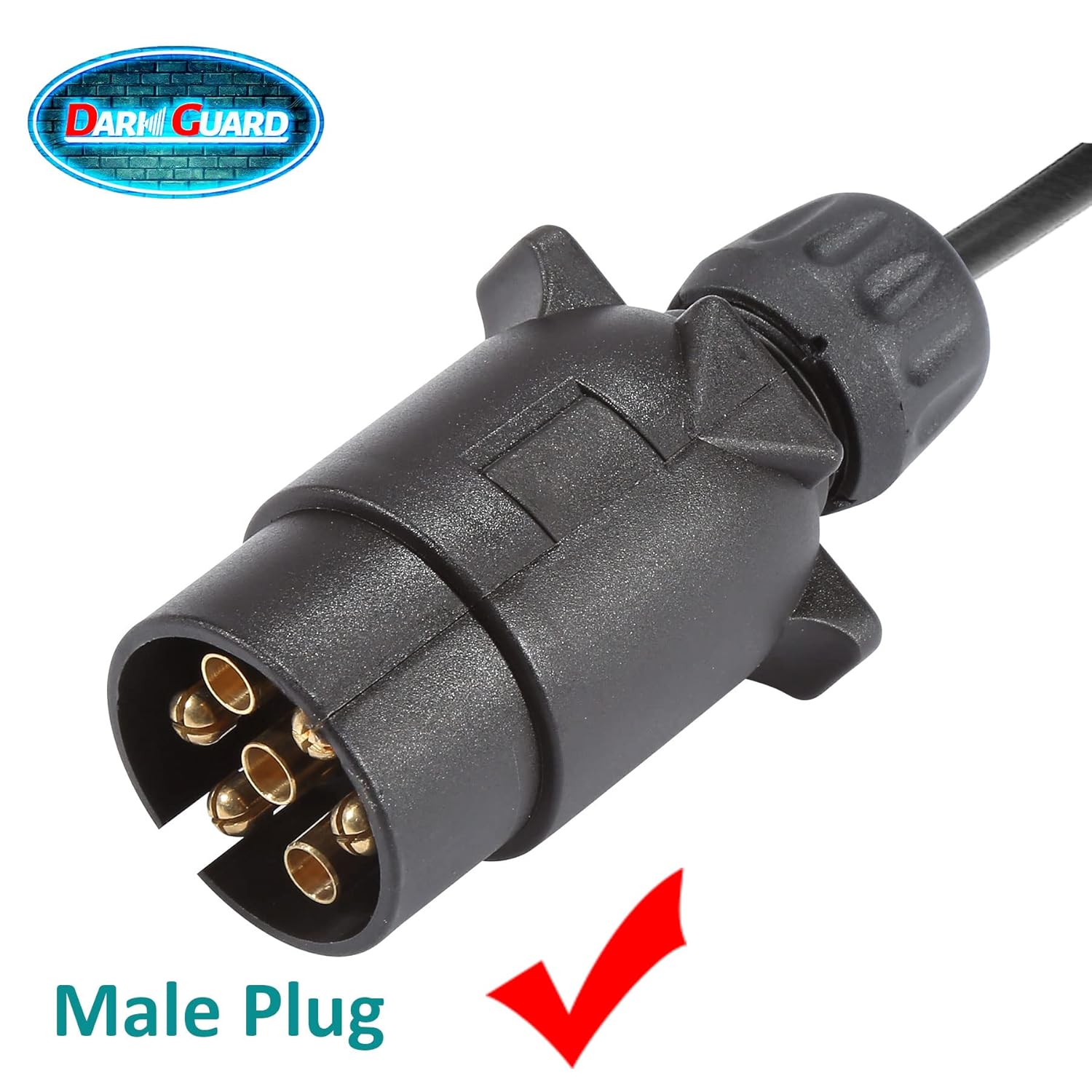 Detalle 2 de DARKGUARD 7 Pin Trailer Plug Socket with 6M Extension Lead