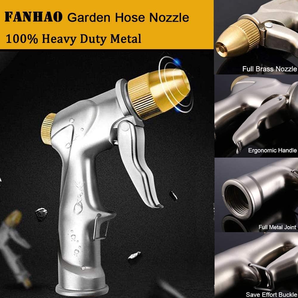 Thumbnail 2 de FANHAO Upgraded Garden Hose Nozzle Sprayer: 100% Metal, 4 Modes, Leaks-Proof Power for Yard, Car, and More