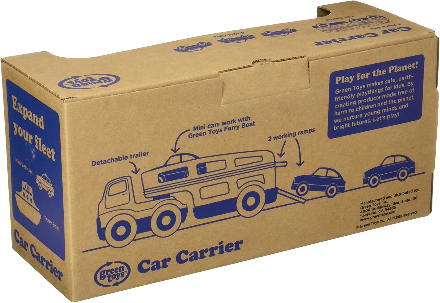 Detalle 2 de Green Toys Car Carrier, Blue