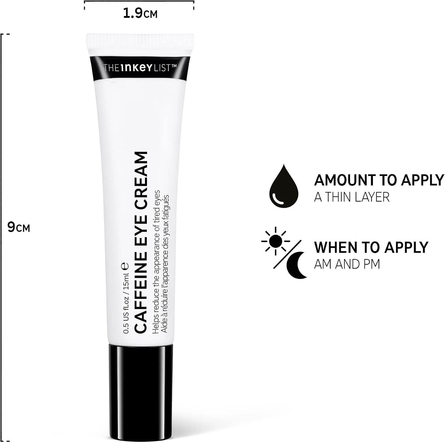 Detalle de The INKEY List Caffeine Eye Cream 💤 Reducción ojeras 15ml
