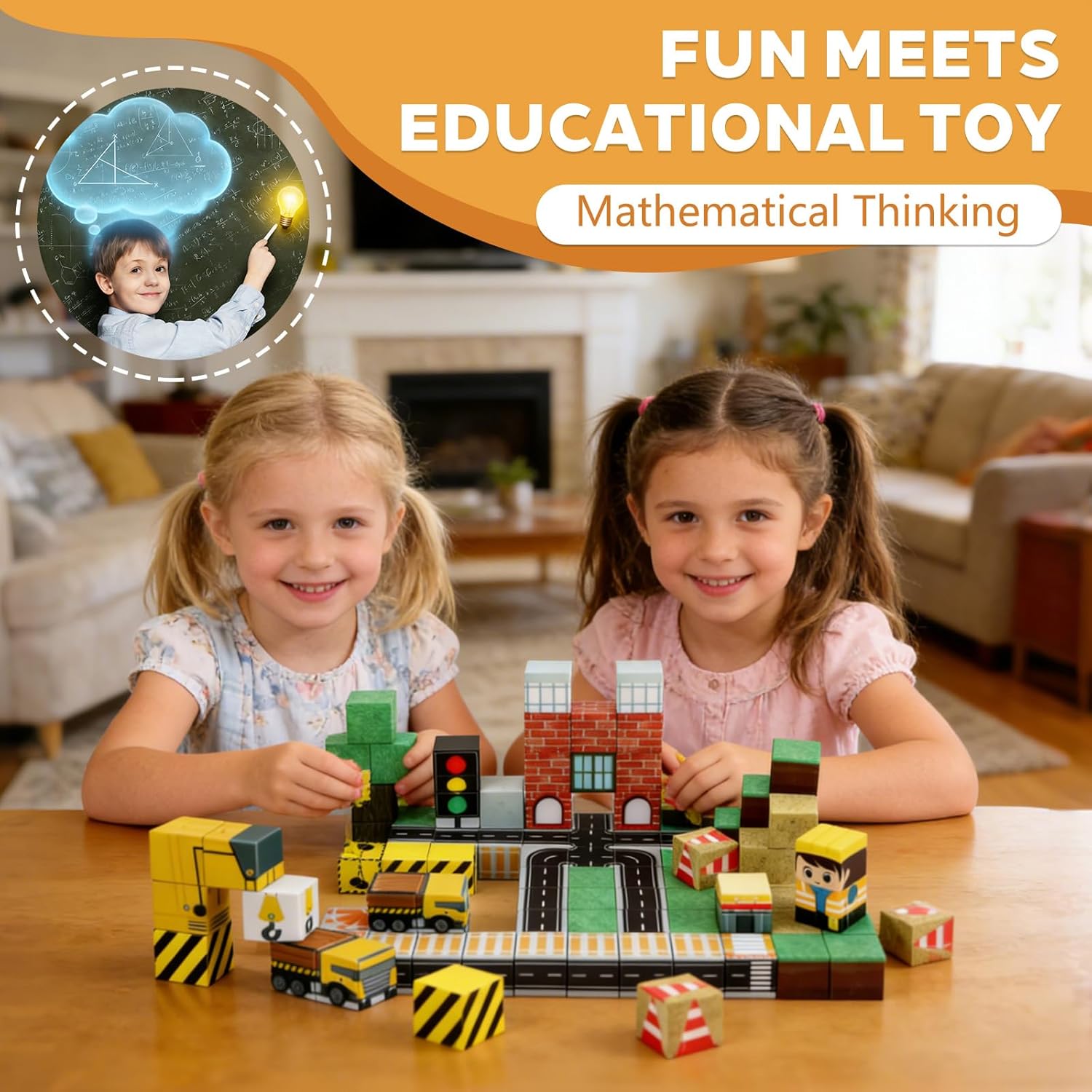 Thumbnail 5 de GigglePlay Magnetic Blocks 100-Piece Construction Set – Educational STEM Toy for Ages 3–10