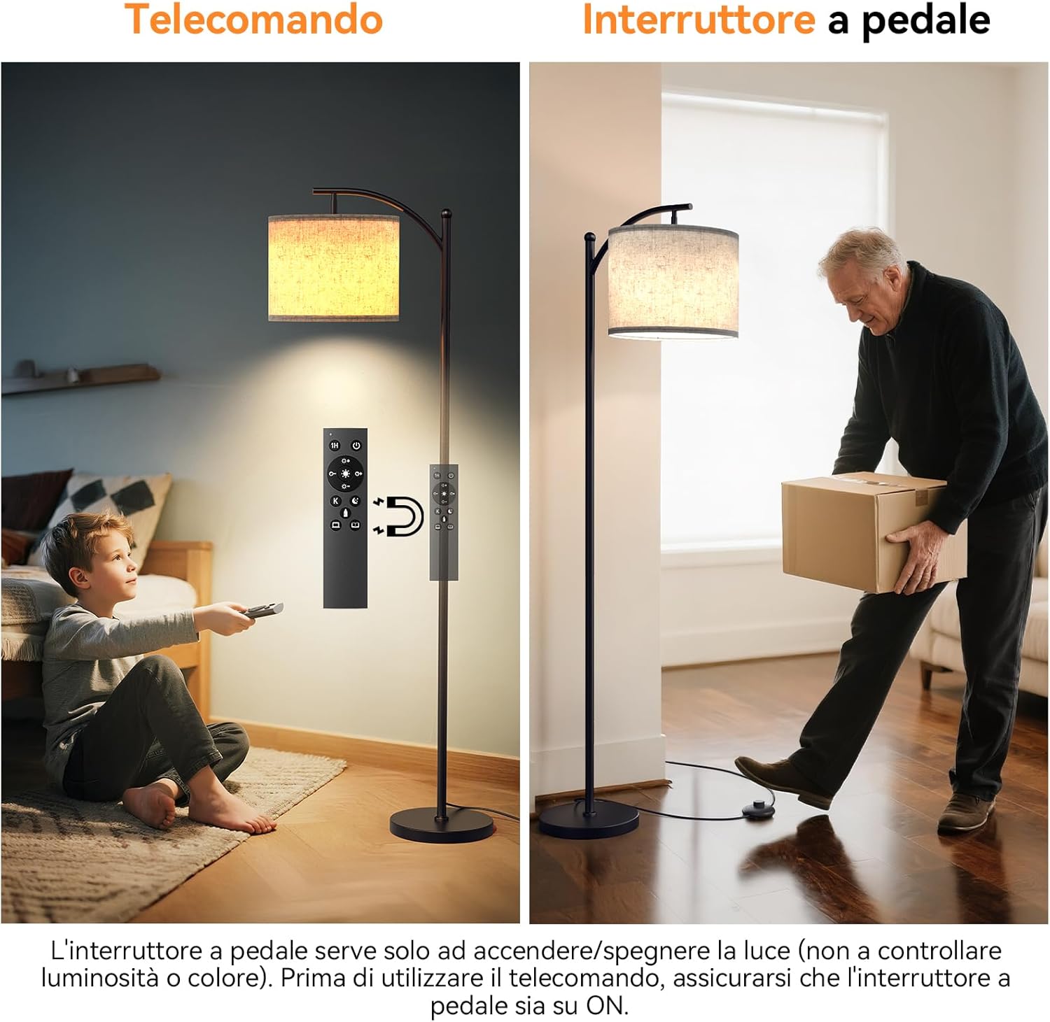 Thumbnail 2 de YICAIZI Lampada da Terra 160 cm con paralume beige