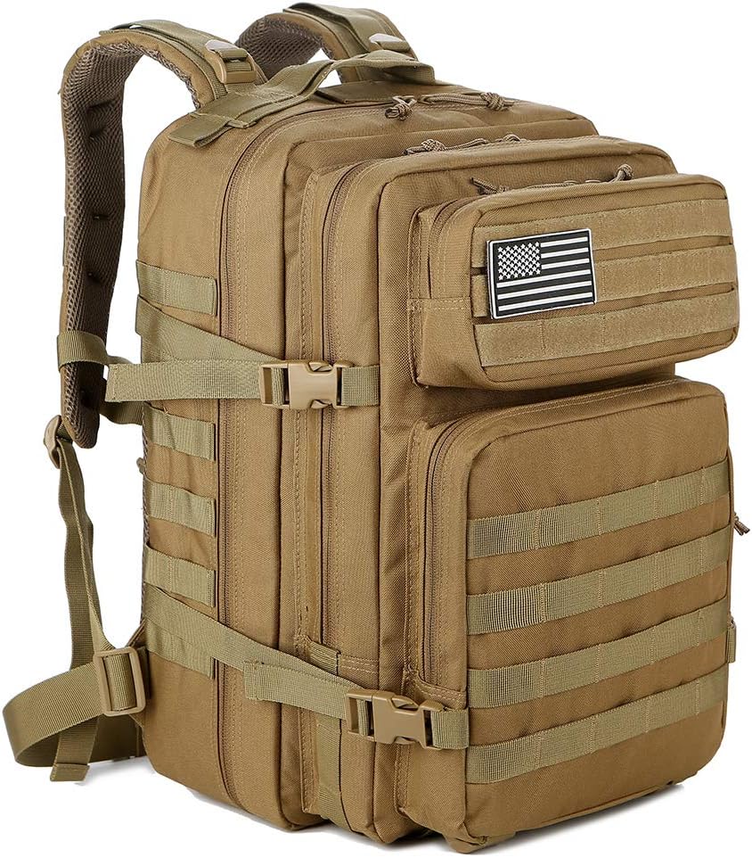 Detalle de QT&QY 45L Military Tactical Backpack: 45L MOLLE Army Assault Pack for Outdoor Adventures