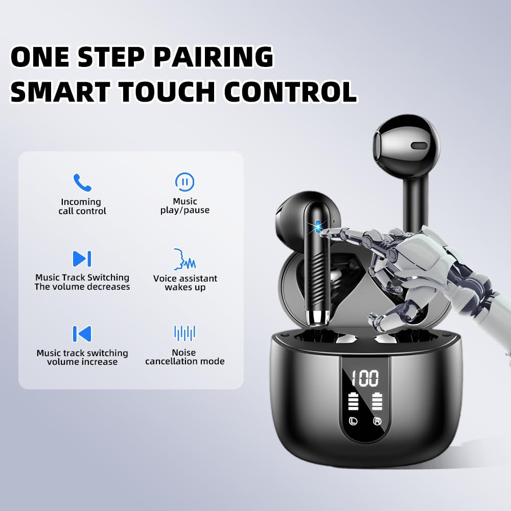 Thumbnail 6 de PWTEK Wireless Earbuds 56H battery