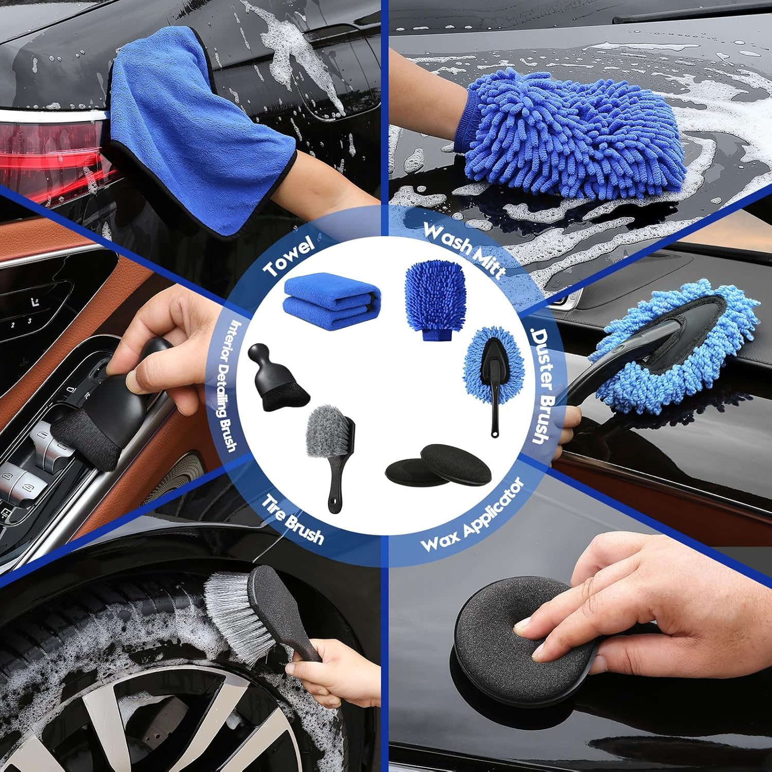 Detalle 2 de Qydipclin 23Pcs Car Detailing Kit