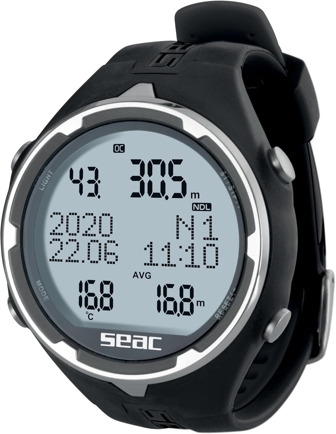 Thumbnail 5 de SEAC Action: computer subacqueo da polso per immersioni e apnea con dive log e allarmi di sicurezza